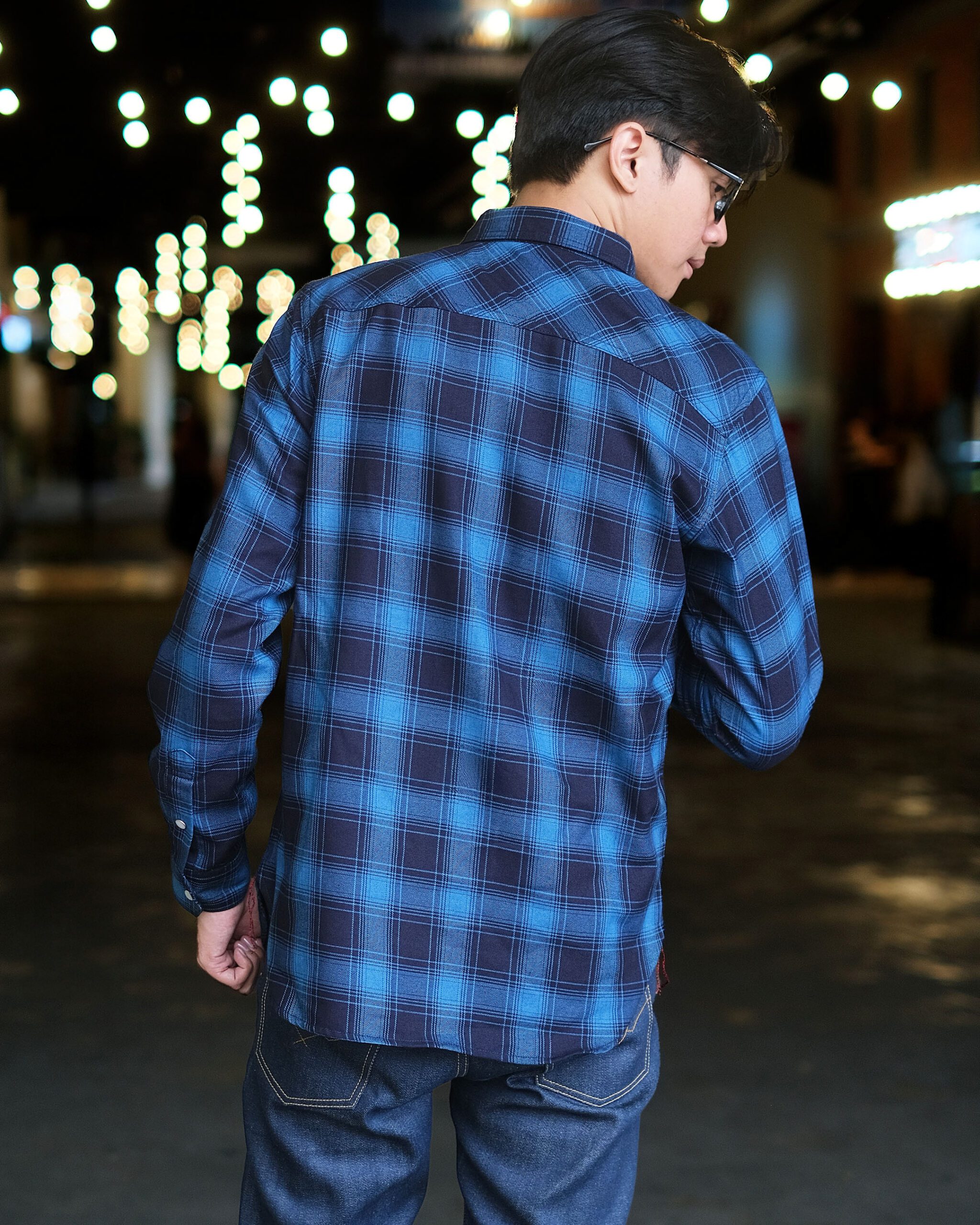 BLOCK CHECK | INDIGO ROPE DYED - Image 3