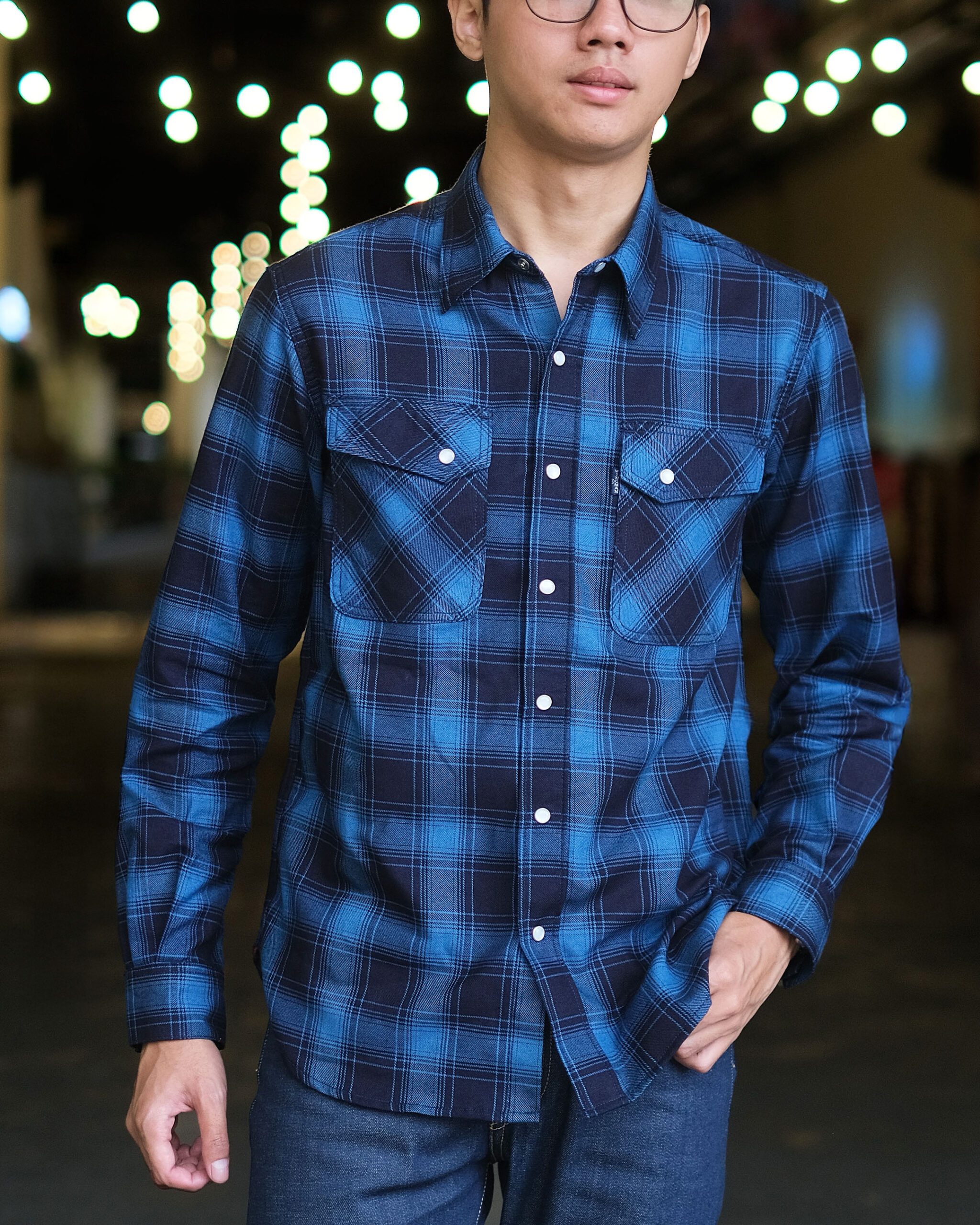 BLOCK CHECK | INDIGO ROPE DYED - Image 2