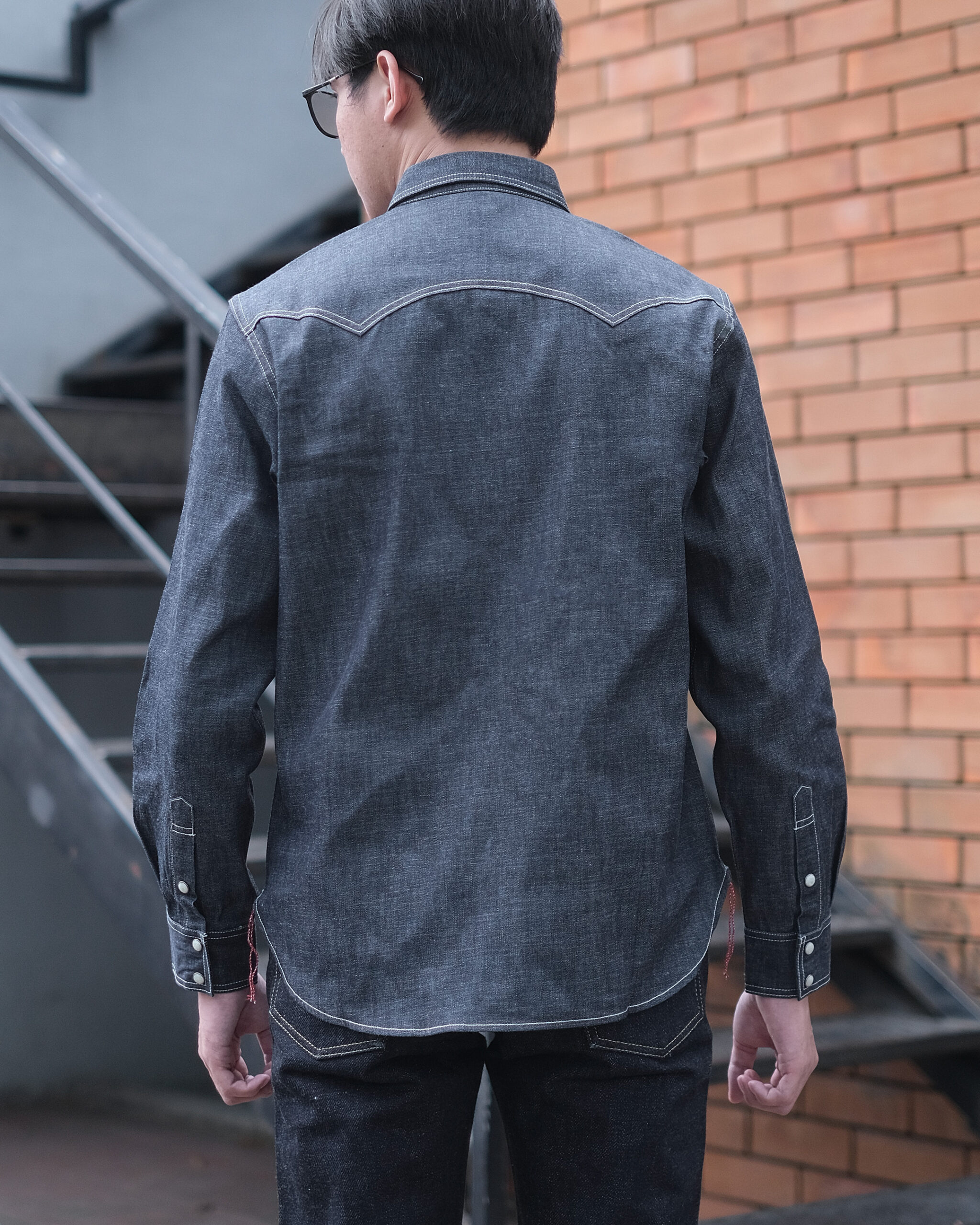 WESTERN SHIRT INDIGO L/S - Image 3