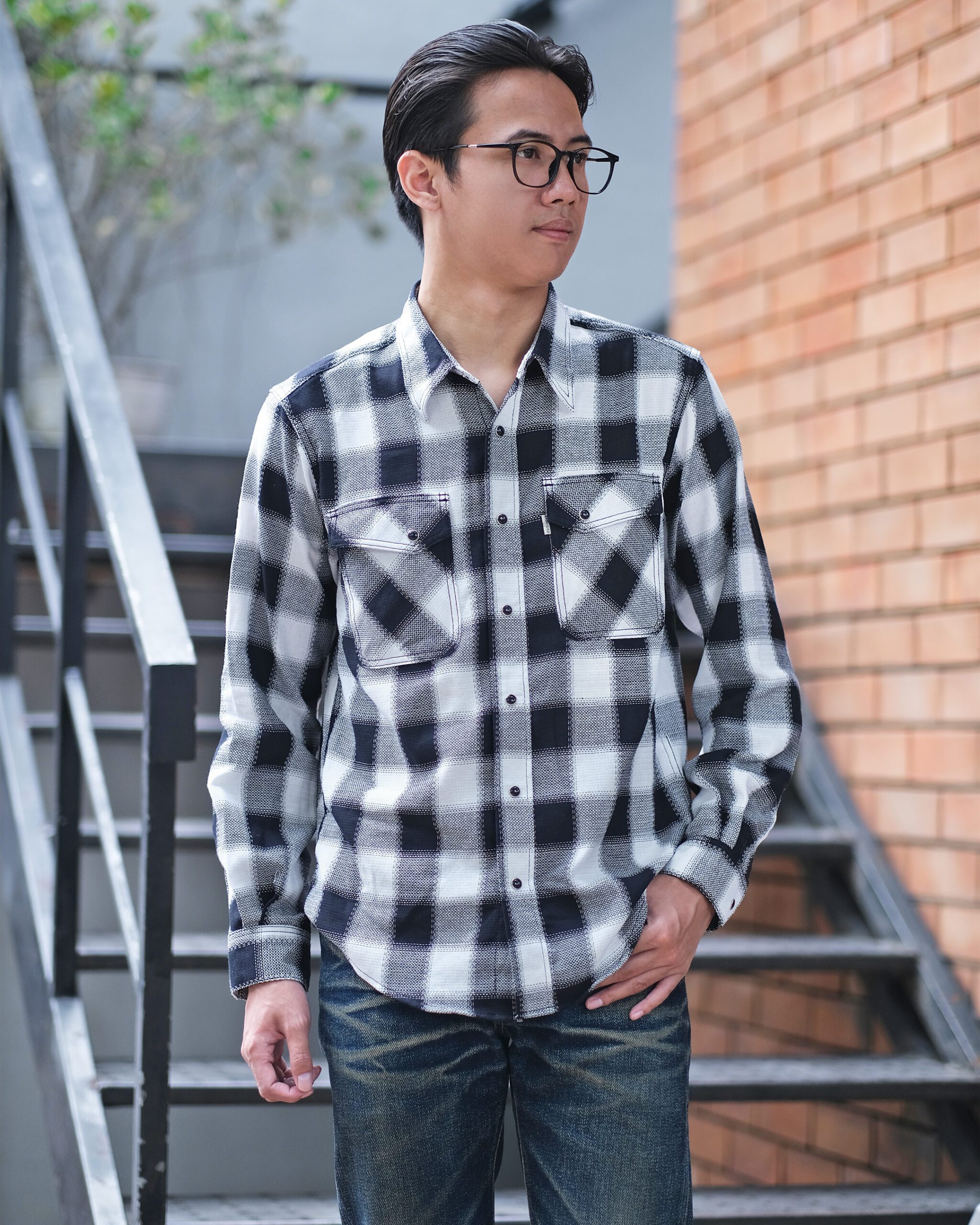 BLOCK CHECK | WHITE/BLACK - Image 2