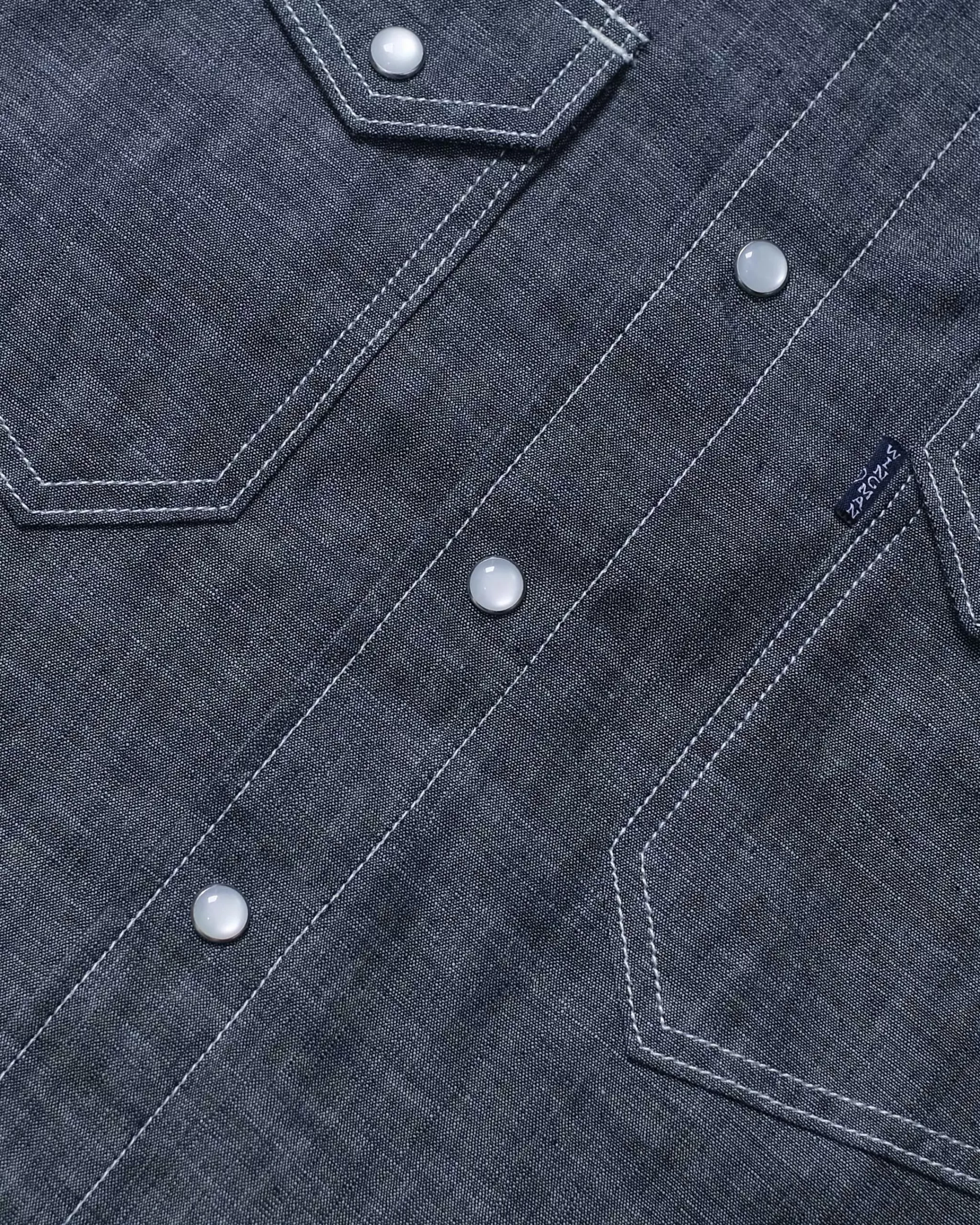 CHAMBRAY SELVEDGE | WESTERN SHIRT L/S - Image 4