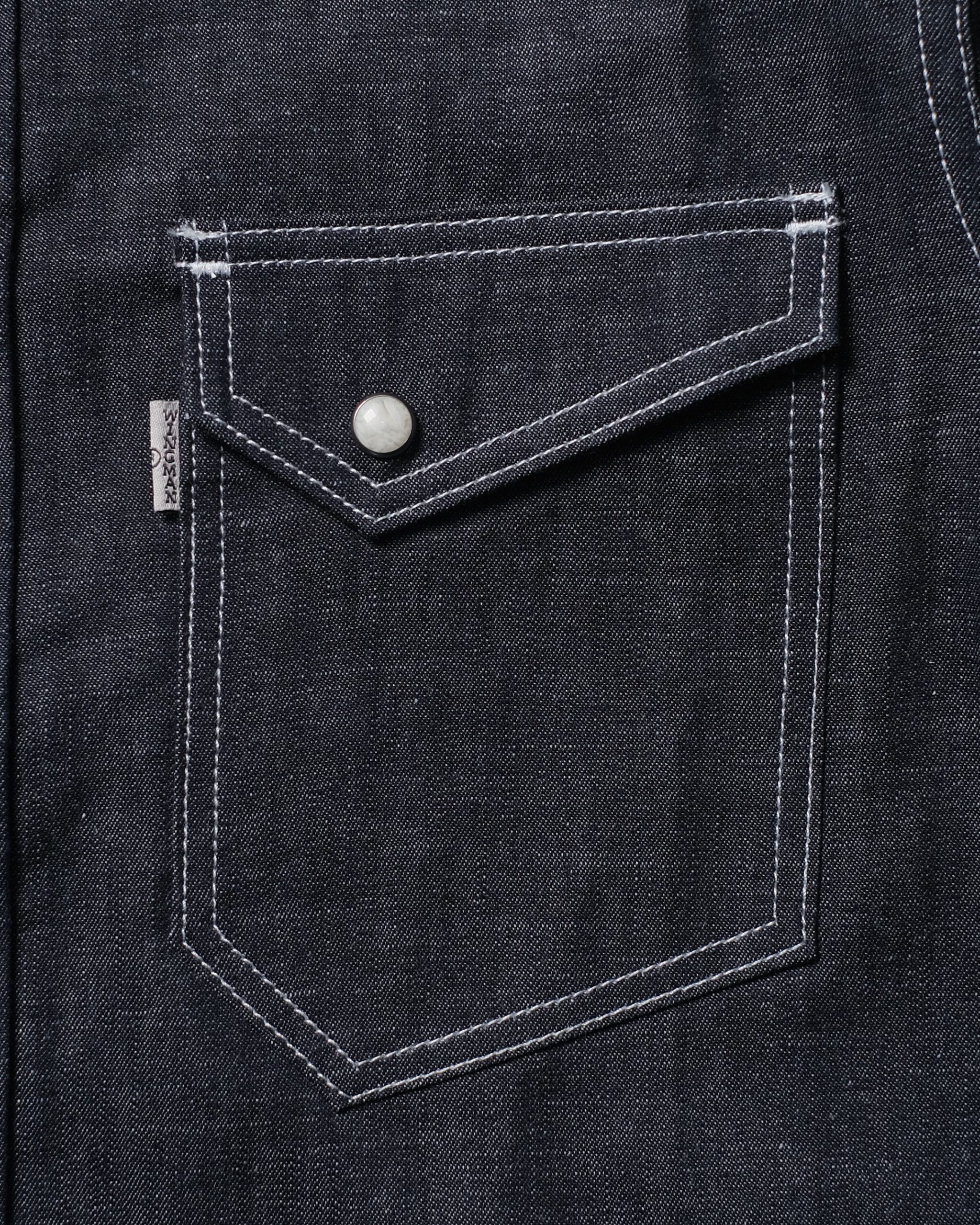 WESTERN SHIRT INDIGO L/S - Image 6